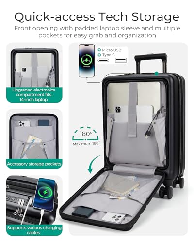 White Expandable Hard Shell Carry On Luggage with Spinner Wheels N9663