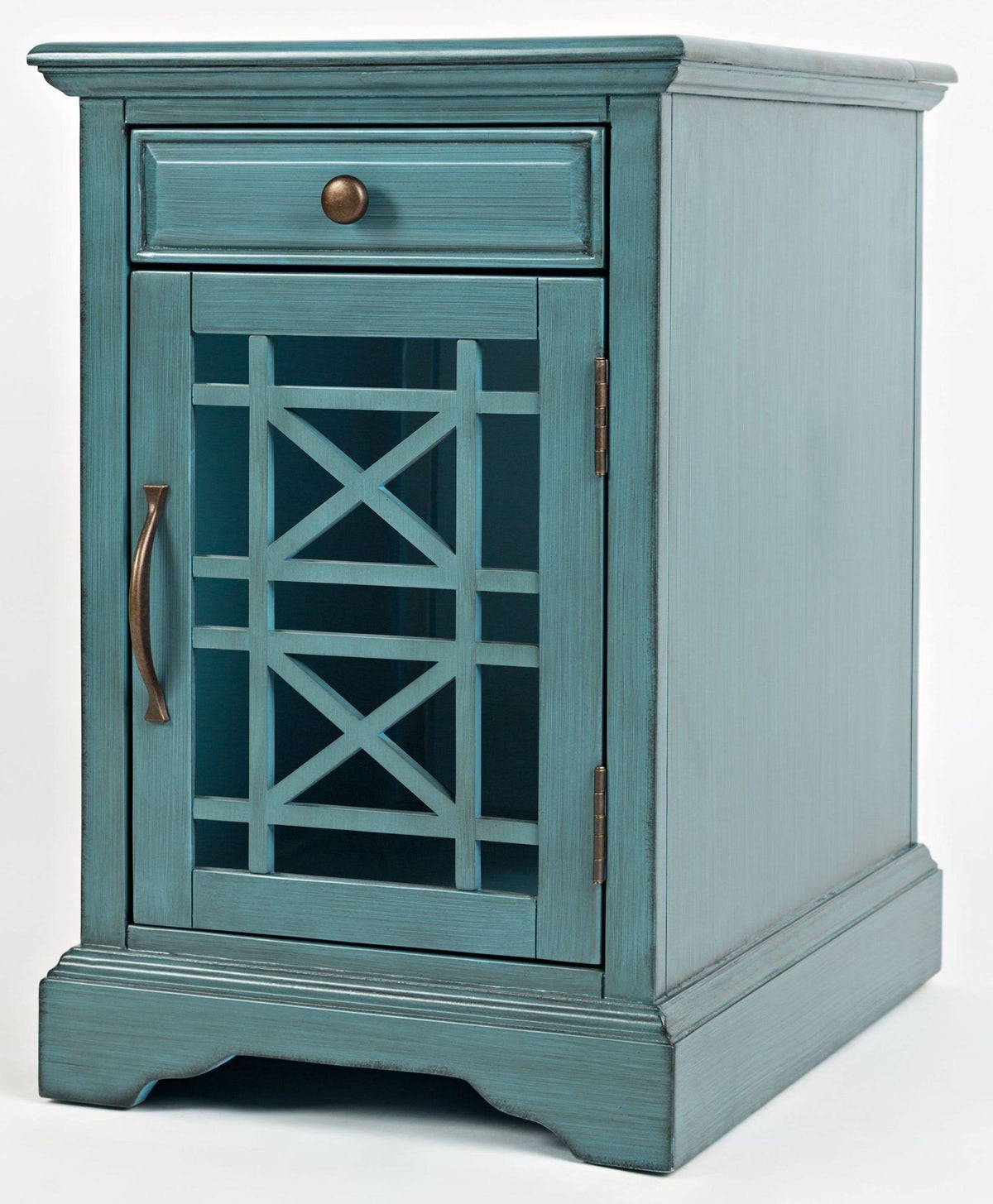 Antique Blue Power Chairside Table F3108