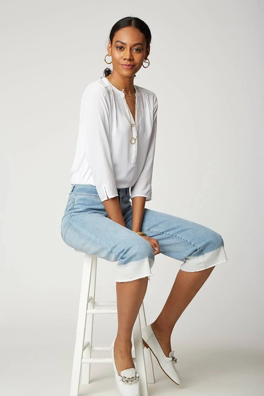 Wide Leg Capri Jean H918344