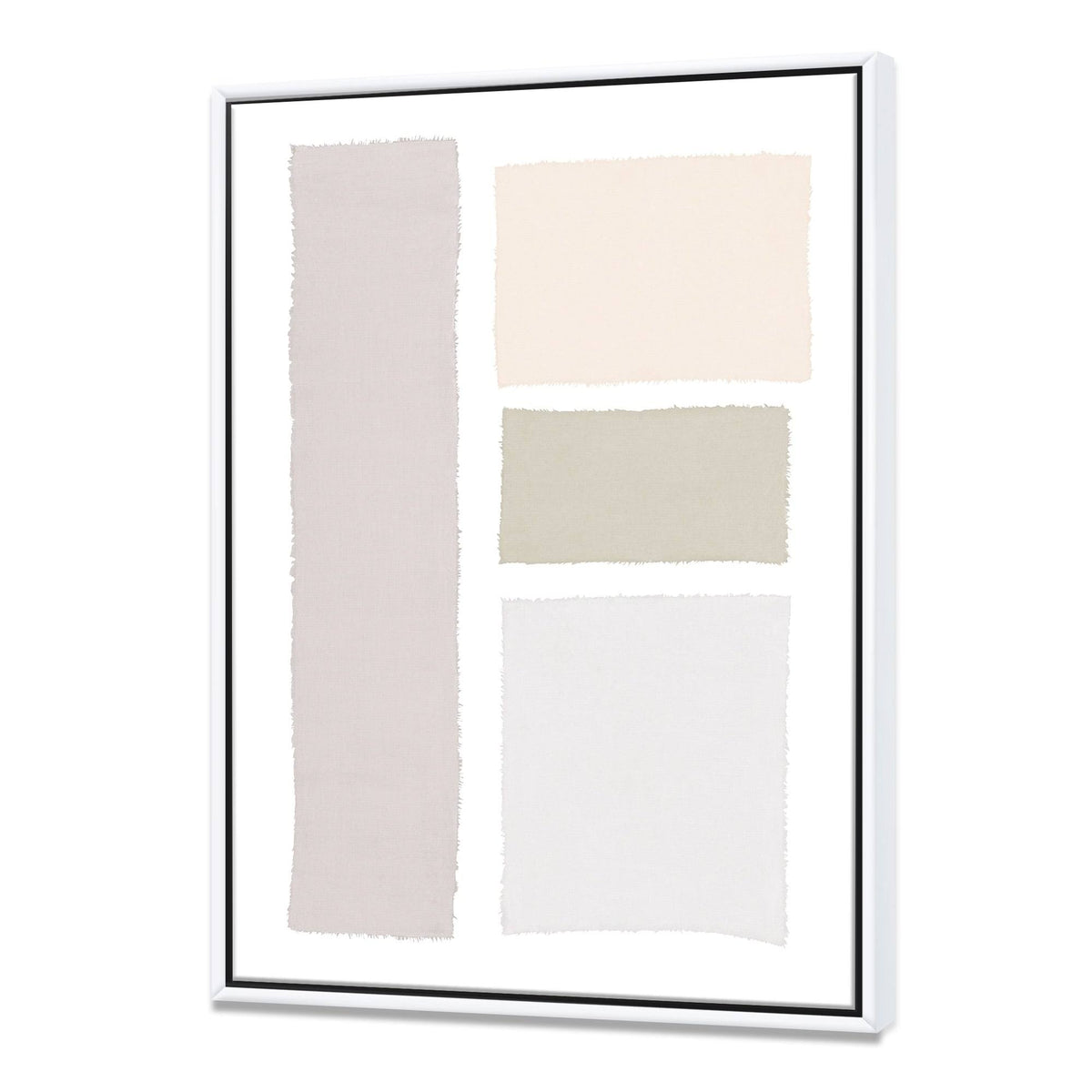 Brown Modern Geometric Framed Canvas S695965