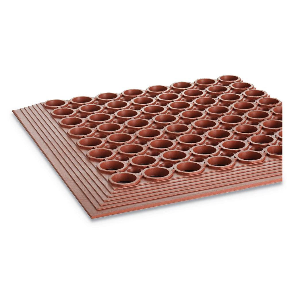 Heavy-Duty Anti-Fatigue Rubber Mat 36 x 60 Terra Cotta C5886