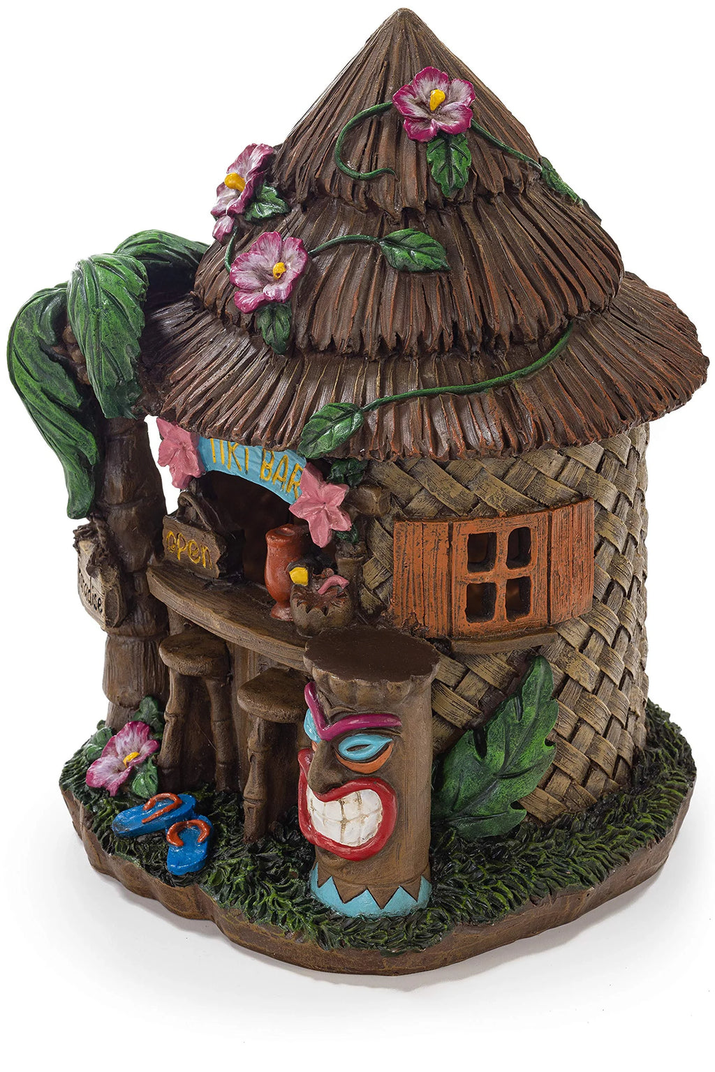Tiki Hut Solar Powered LED Outdoor Decor O27039