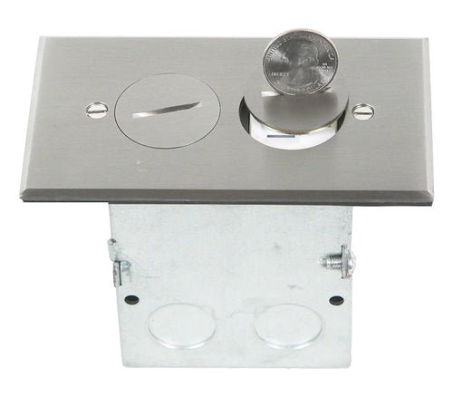 1 Gang 20A Tamper Weather Resistant Floor Box Electrical Outlet Kit F4318
