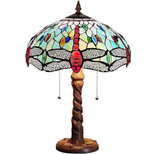 Tiffany Stained Glass Table Lamp 2-Light 16x16x24 Inches Z50546