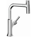 Chrome Grey Single-Handle Pull Down Sprayer Kitchen Faucet M904800