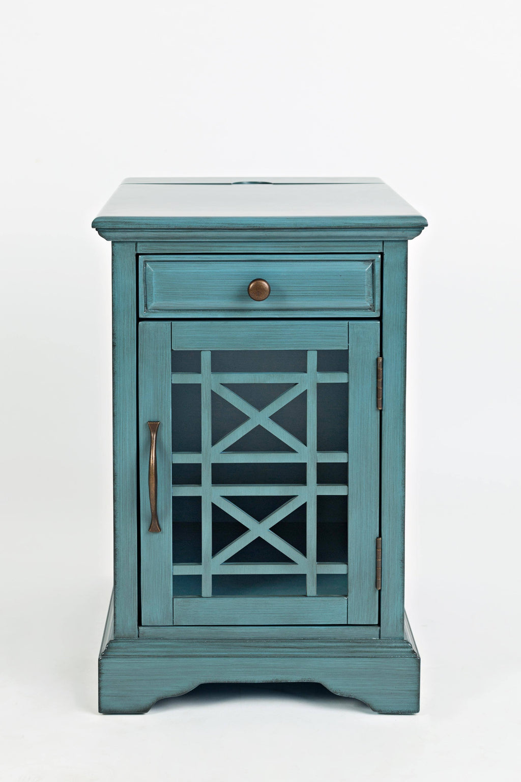 Antique Blue Power Chairside Table F3108