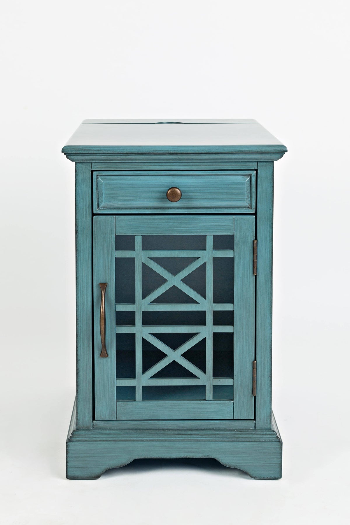 Antique Blue Power Chairside Table F3108