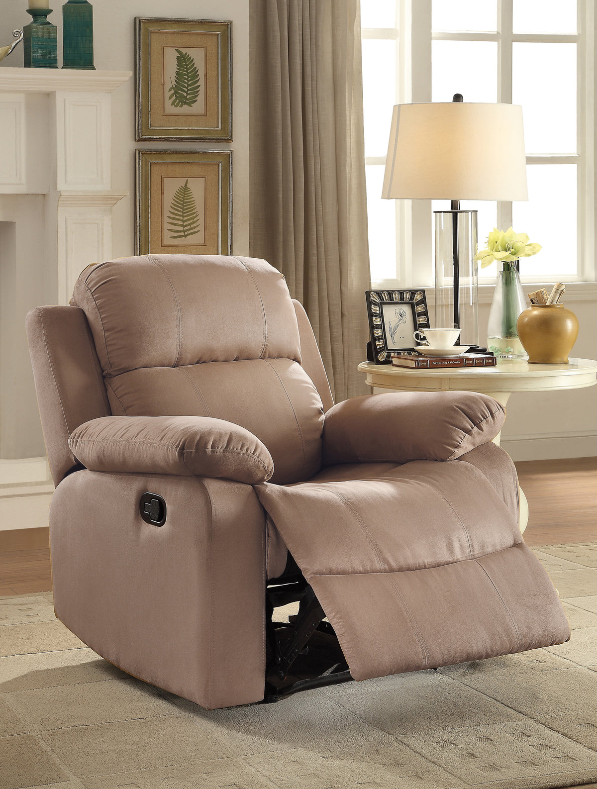 Brown Microfiber Recliner C401295