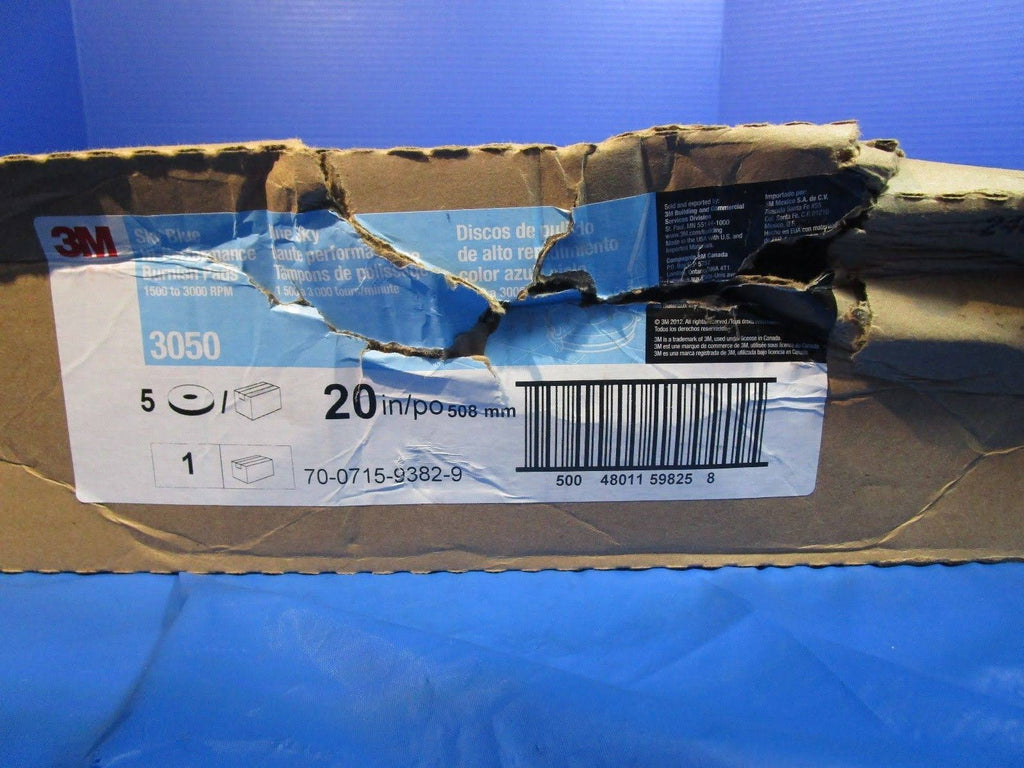 Sky Blue Hi-Performance Burnish Pad, 20 in, 5/Case C546