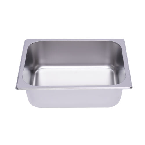 6Pcs 1/2 Size 4" Deep Silver Stainless Steel Steam Table Pans E883