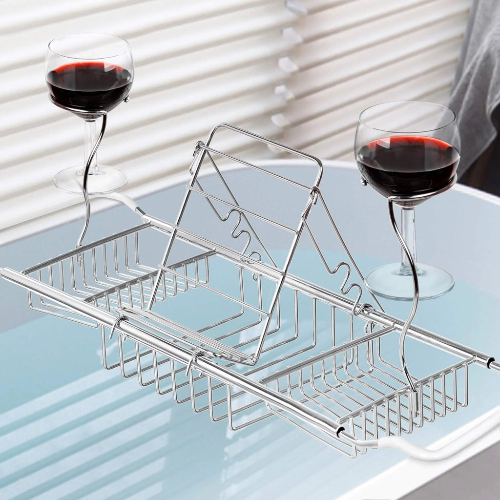 Stainless Steel Bathtub Caddy Tray with Extending Sides C2240