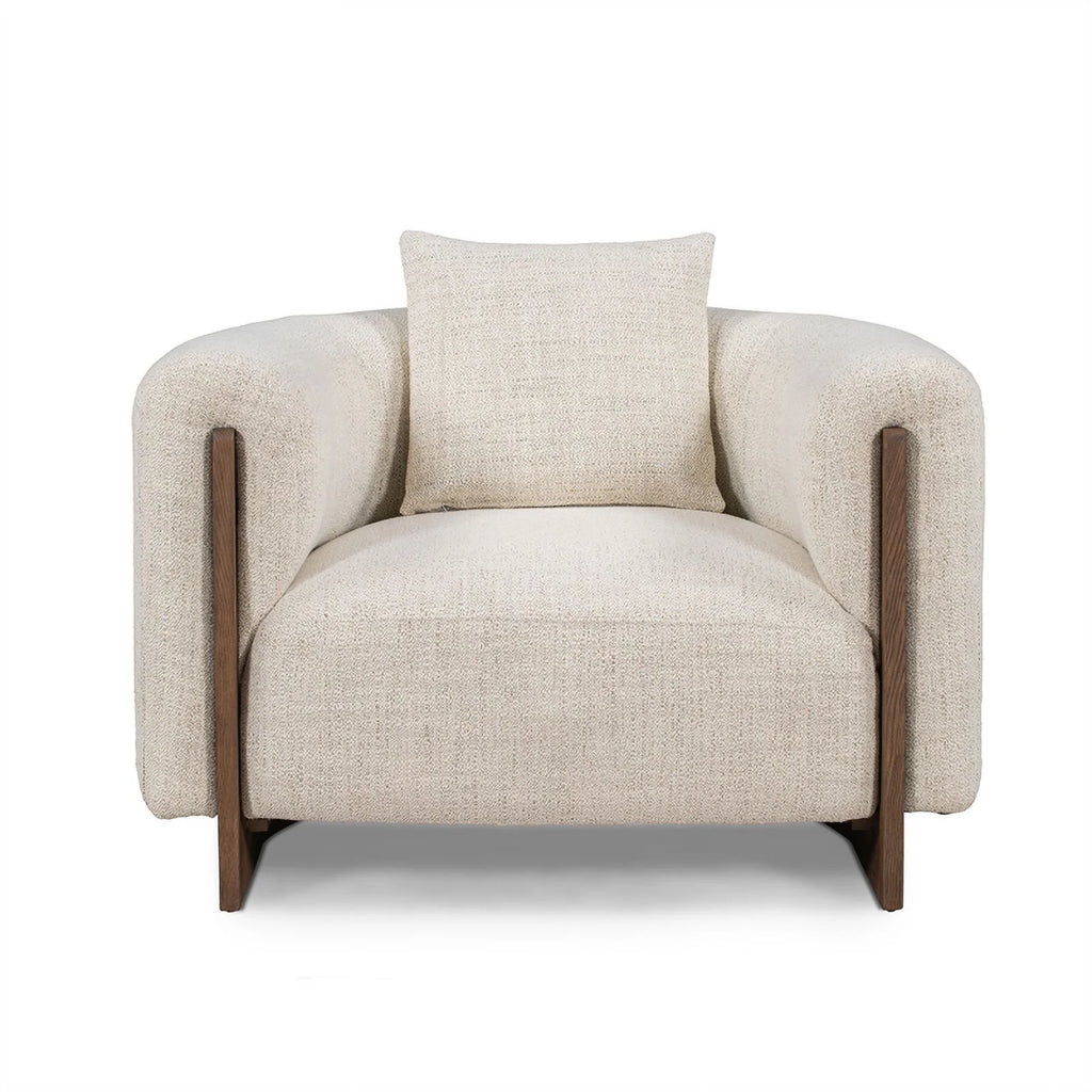 Cream Fabric Accent Chair J76255