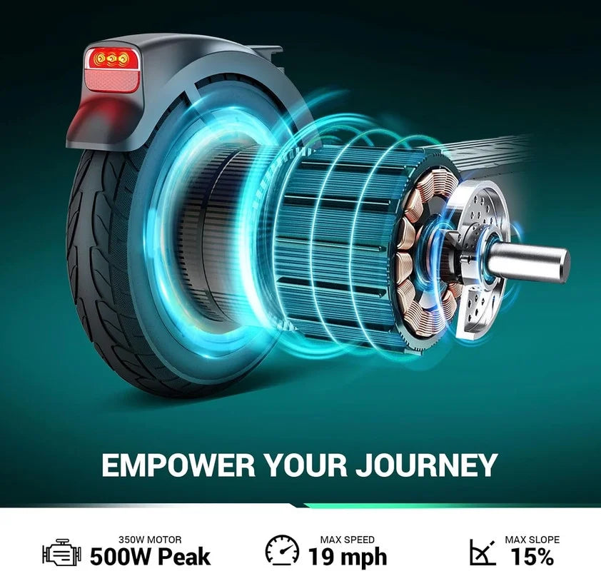 Electric Scooter with 500W Motor, 8.5 Solid Tires, 15 Miles Range B574
