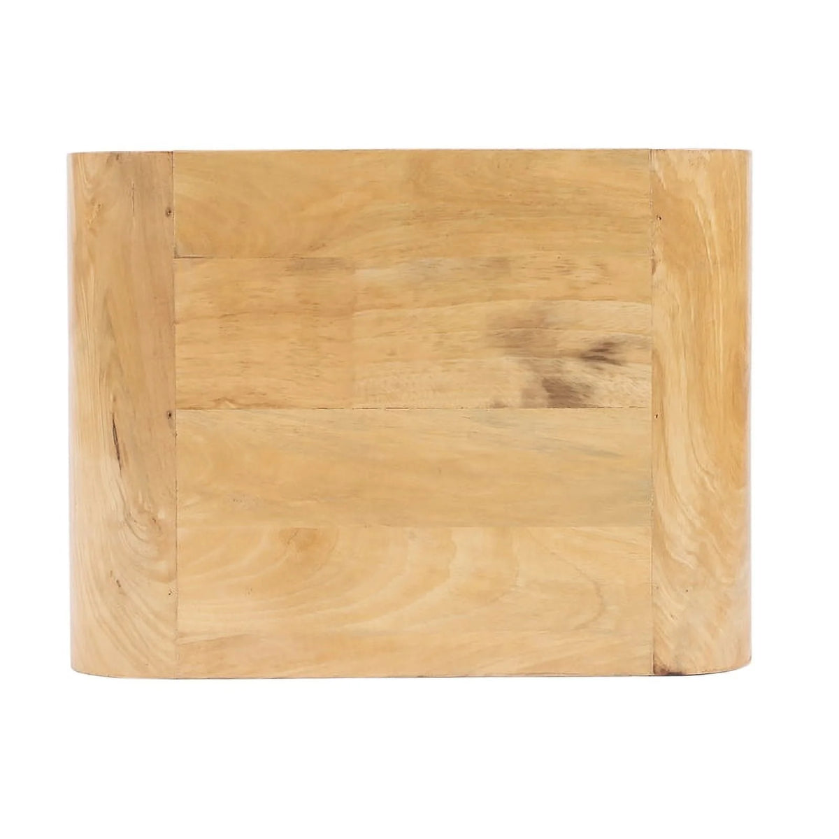Beige Mango Wood End Table with Storage N55566