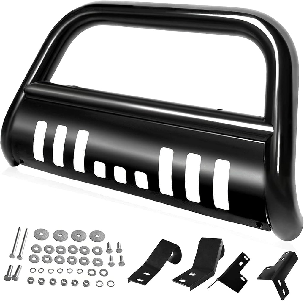 Stainless Chrome Bull Bar with Skid Plate Y967