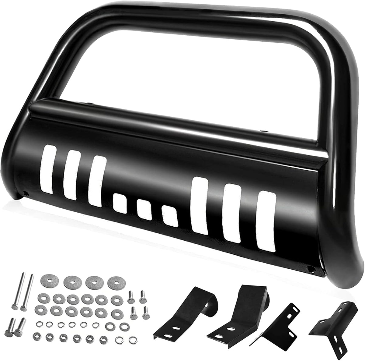 Stainless Chrome Bull Bar with Skid Plate Y967