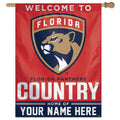 Florida Panthers Personalized 1-Sided Vertical Banner D459