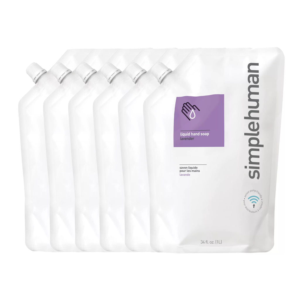 Lavender Liquid Hand Soap Refill Pouch, 34 Fl Oz (Pack of 6) W205