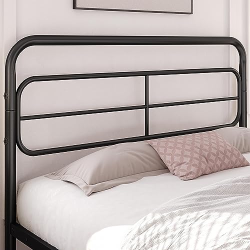 White Metal Twin Bed Frame with Headboard U42164