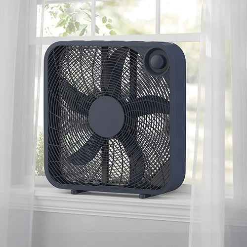 Black 3-Speed Portable Box Fan Y3025