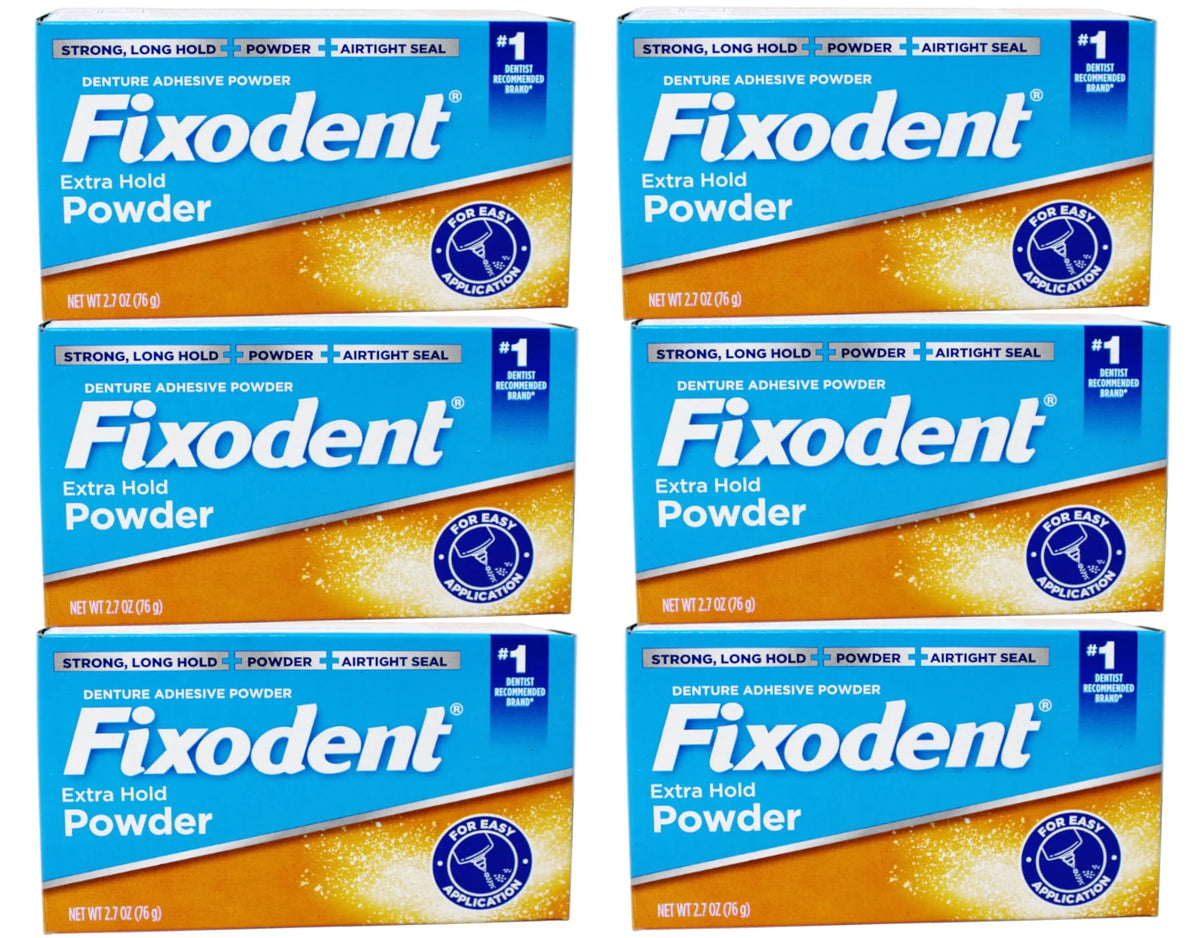 Denture Adhesive Powder Extra Hold 2.70 oz (Pack of 6) A9181