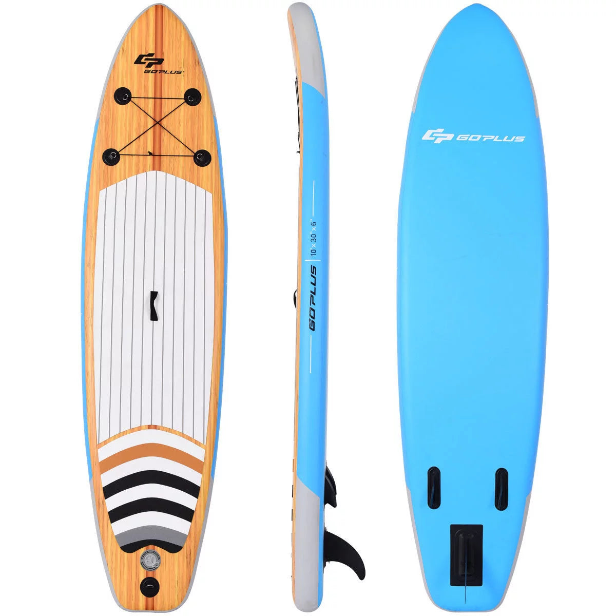 10' Inflatable Stand up Paddle Board with Bag Paddle Fin M6739