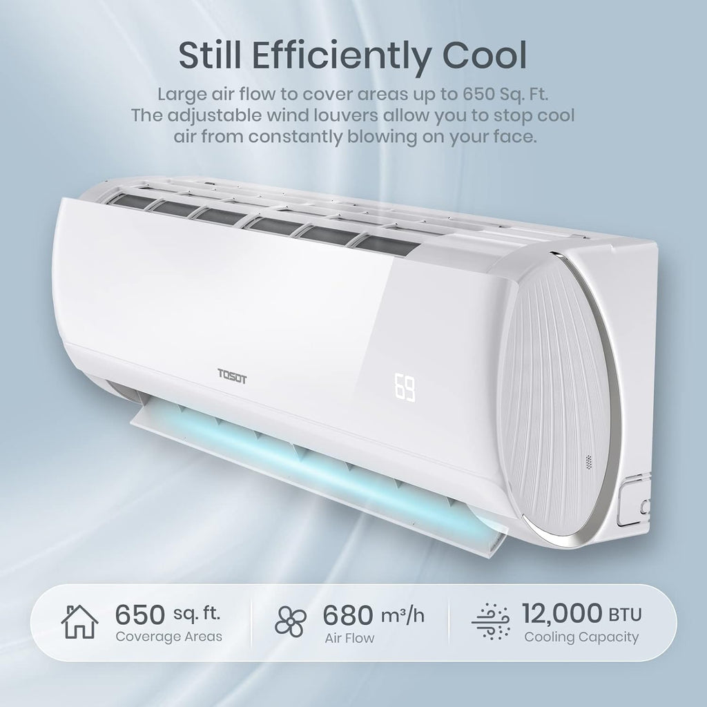 12,000 BTU Ductless Mini-Split Air Conditioner Heat Pump with Installation Kit X496265