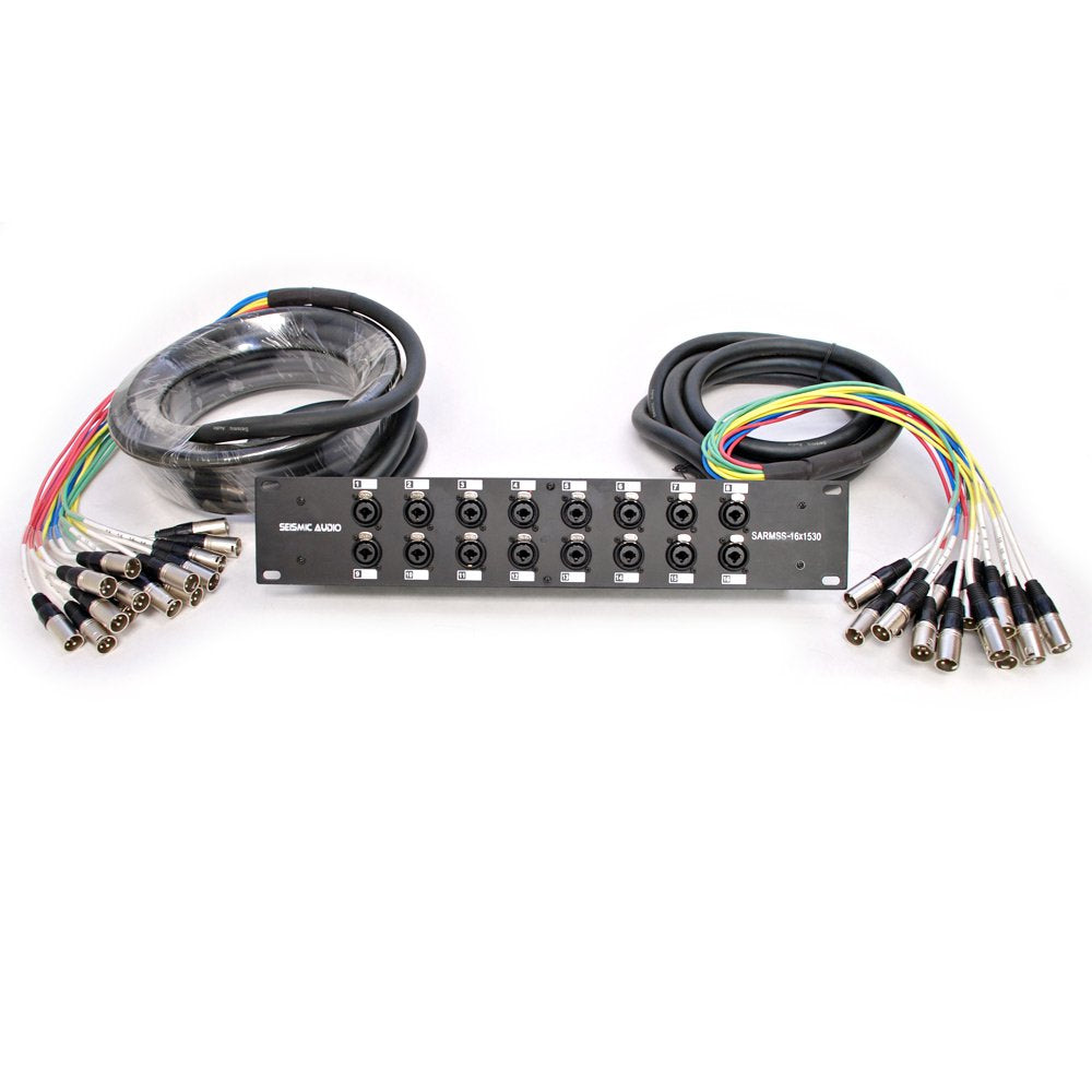 32 Channel TRS Combo Splitter Snake Cable with 5' and 30' XLR Trunks W6432