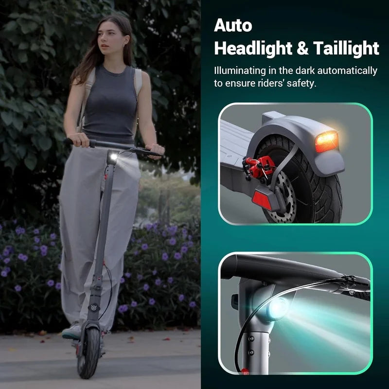 Electric Scooter with 500W Motor, 8.5 Solid Tires, 15 Miles Range B574