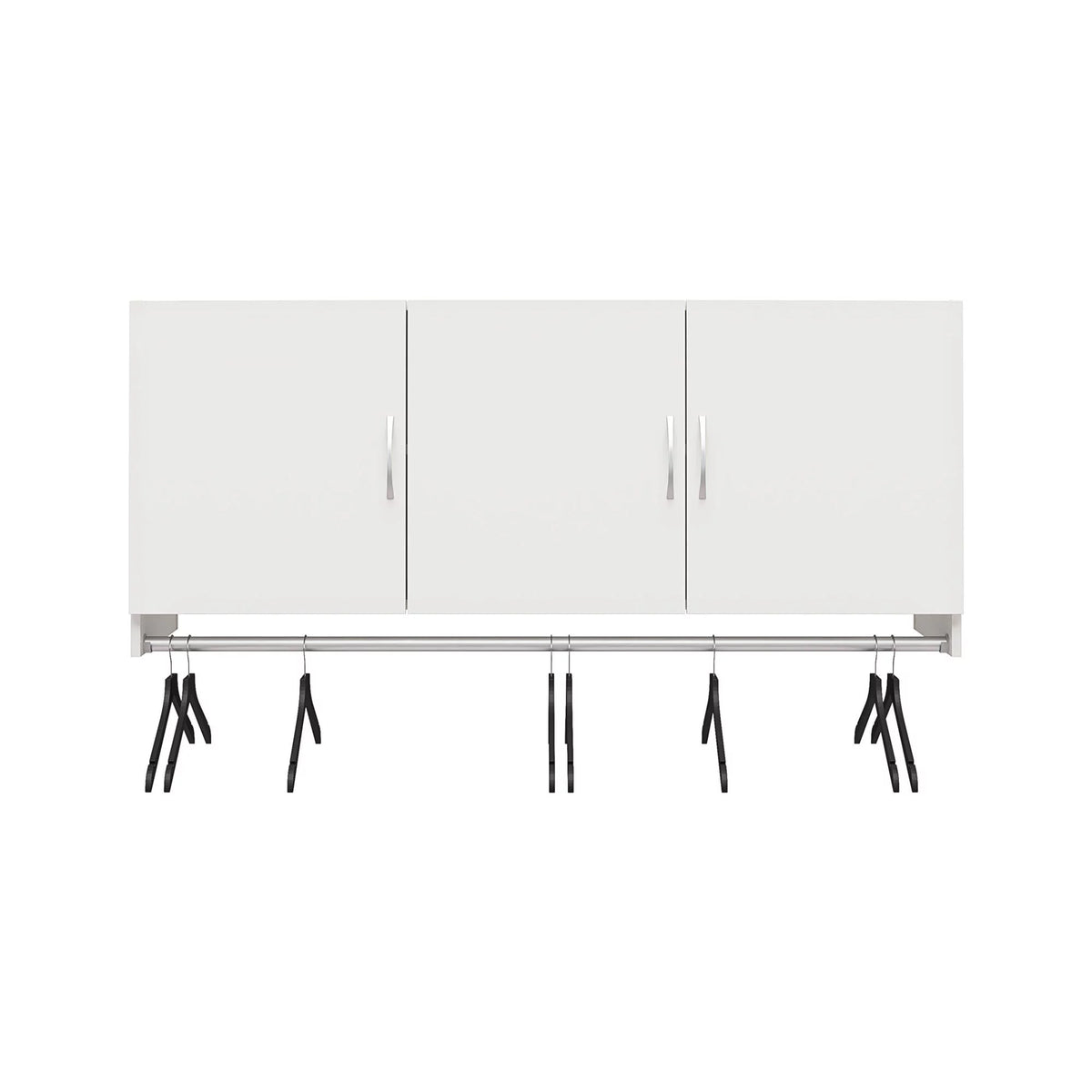 White 3 Door Wall Cabinet with Hanging Rod I1820