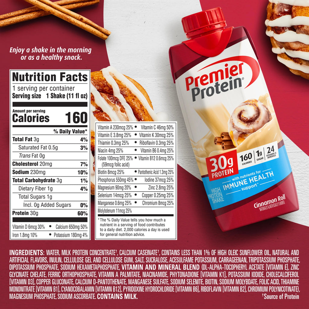 Cinnamon Roll Protein Shake 30g 11 fl oz 4 Ct T334197