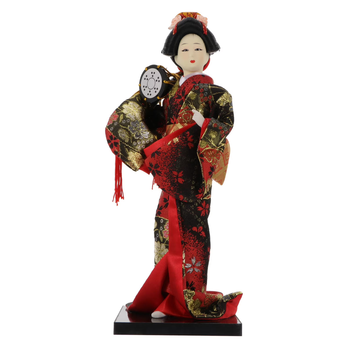 2 Pc Silk Geisha Dolls Japanese Folk Crafts Y589