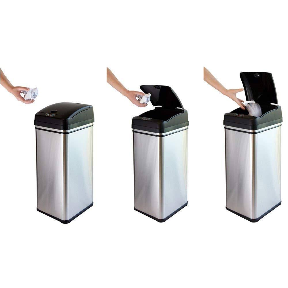 13 Gallon Automatic Touchless Sensor Kitchen Trash Can M2776