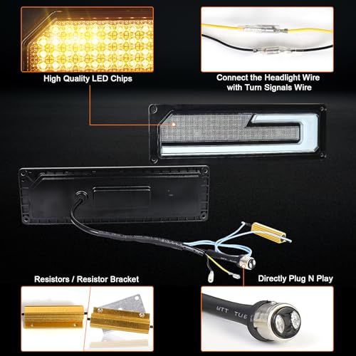 LED Headlight Assembly with DRL Turn Signal B1740