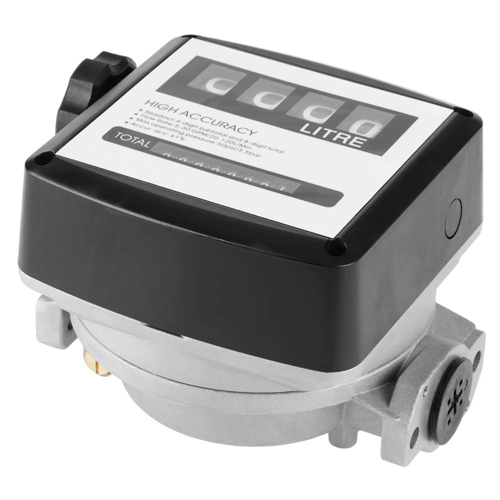 Digital Aluminum Flow Meter with 4-Digital Batch Display Pack of 2 X4602