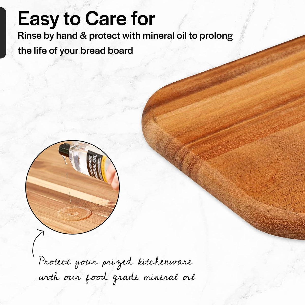 Acacia Wood Bread Board 36 x 10 inch Cutting Board I11079