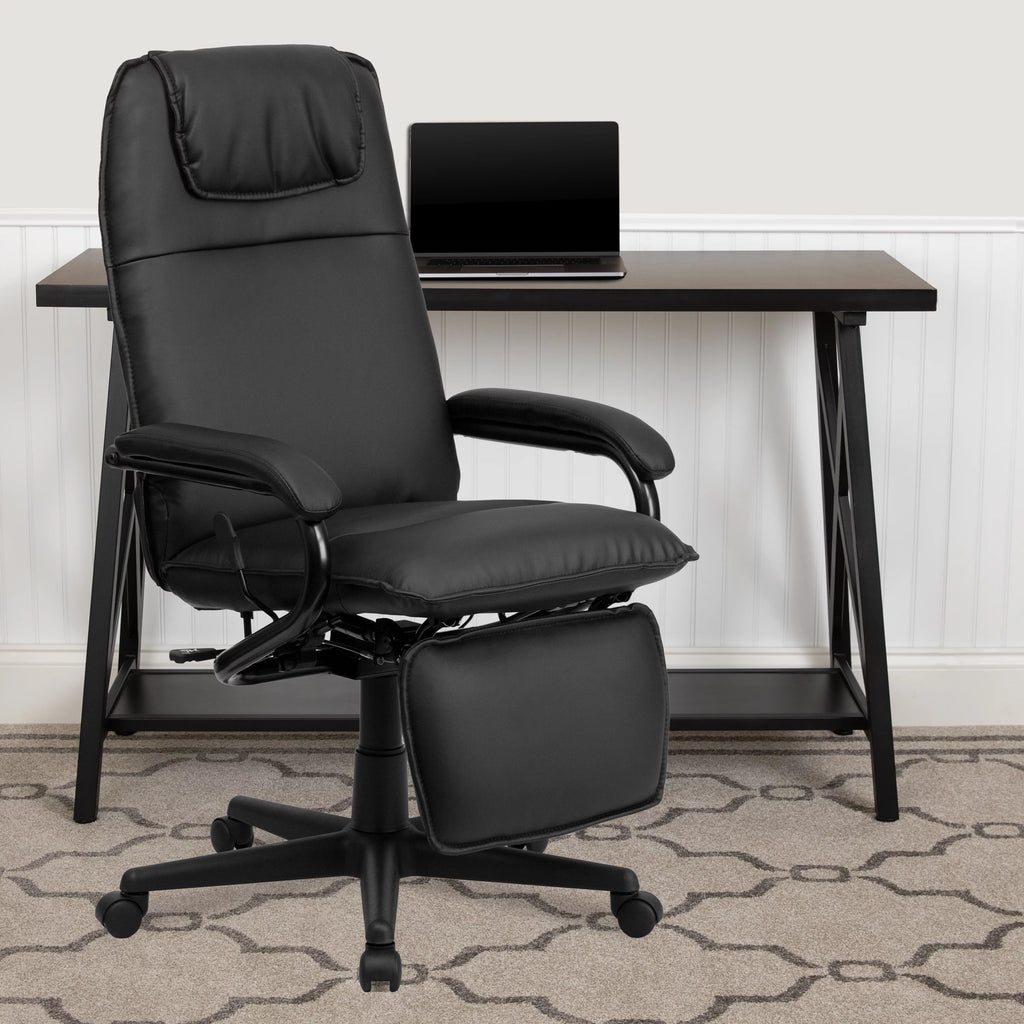 High Back Black LeatherSoft Executive Reclining Ergonomic Swivel Office Chair with Arms Y2363