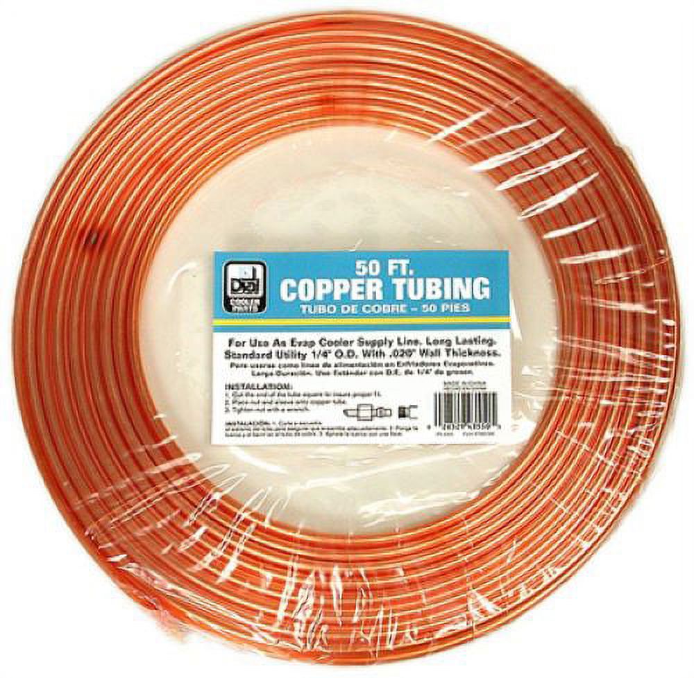 1/4" OD x 50' Copper Water Supply Line Tubing L586