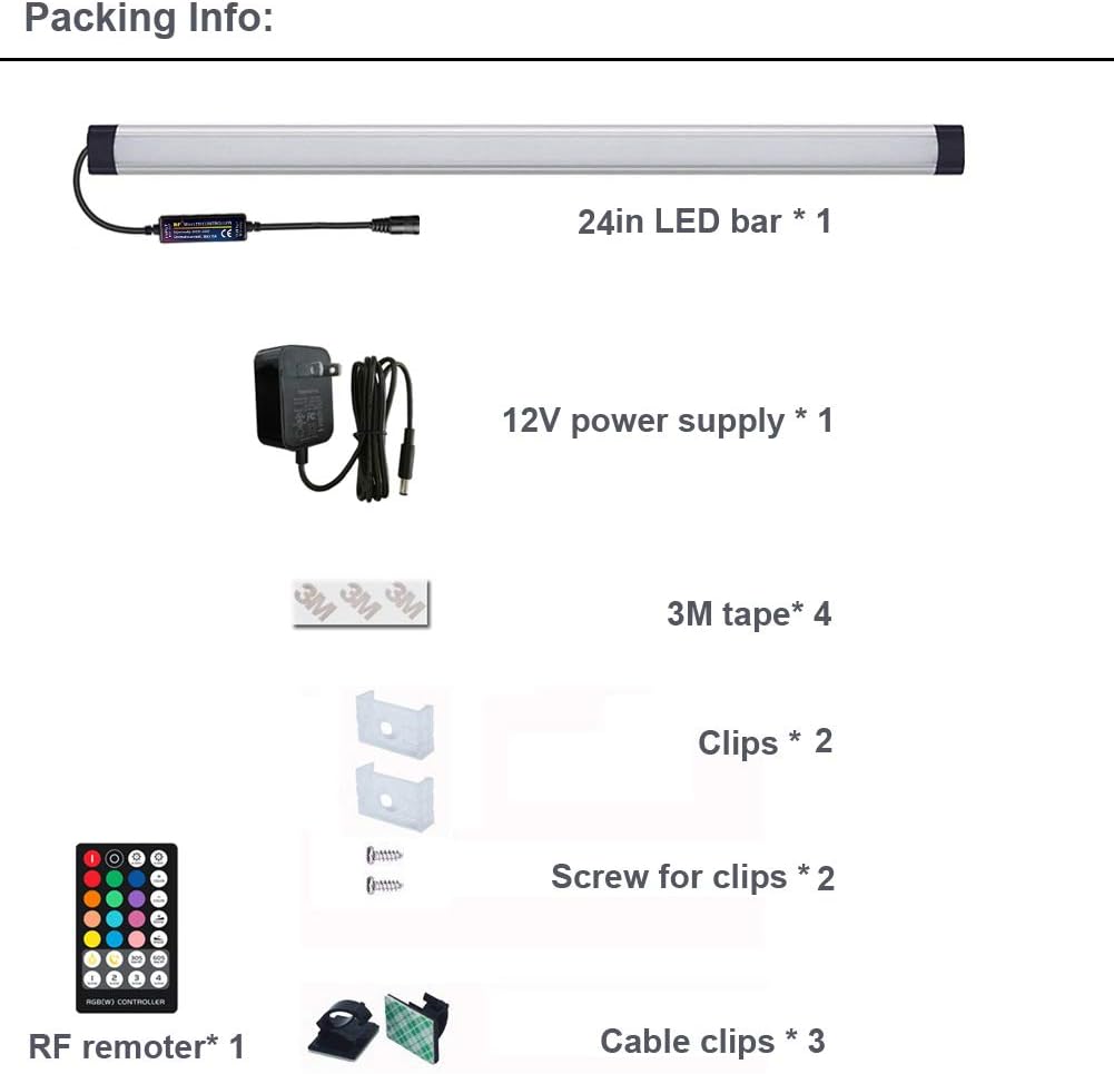 Dimmable RGB LED Light Bar (24 Inch) V4266