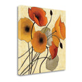 Pumpkin Poppies II Giclee Print on Wrap Canvas, 25x25x22 G486