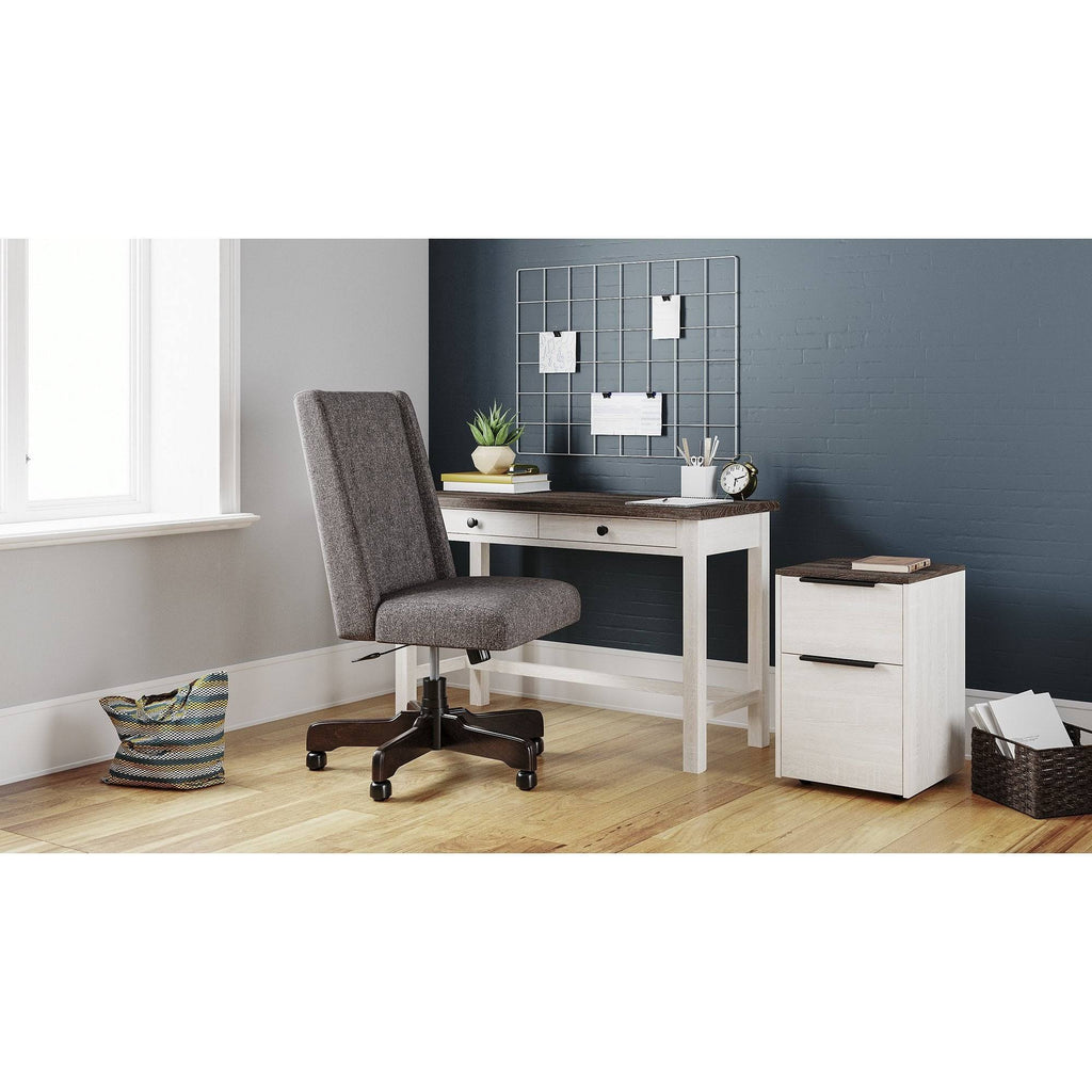 White and Brown File Cabinet R241