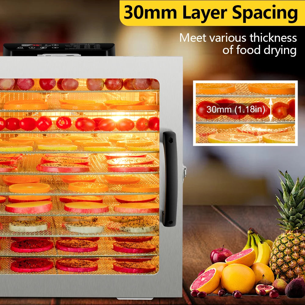 12 Trays Stainless Steel Food Dehydrator Y88984