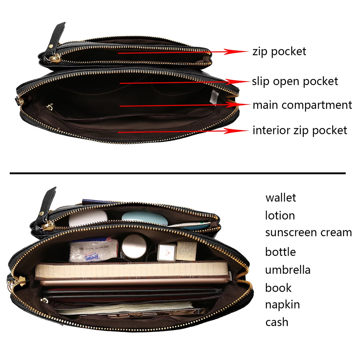 Genuine Leather Crossbody Bag J91780