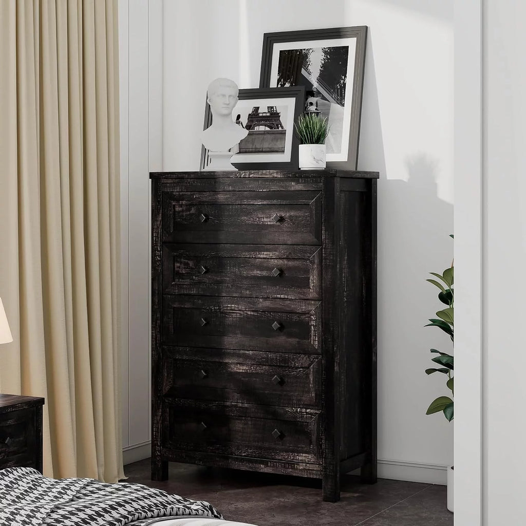 5 Drawer Wood Dresser X647