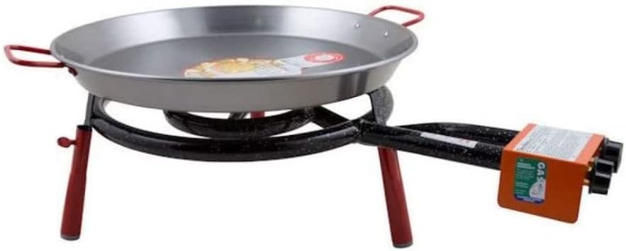 20 Inch Carbon Steel Paella Pan Set with Burner C7356