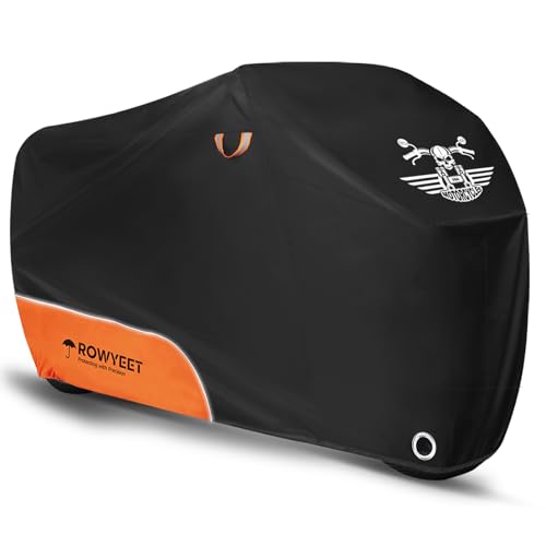 Waterproof Motorcycle Cover with Lock-Holes, Storage Bag & Night Reflective Design C368