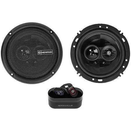 6.5 inch 3-Way Car Speakers and Wireless Earbuds Z526