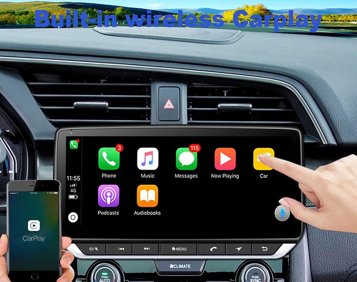 10.25inch Touch Screen Radio Replacement for Honda Civic T393