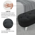 Black Teddy Storage Ottoman Bench O107502