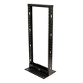 25U 2-Post Open Frame Server Network Rack Black O1106